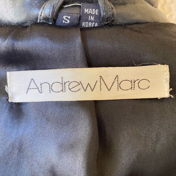 Vintage Andrew Marc Black Leather Jacket Small - Picture 14 of 15